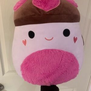 Pink and Brown Plush Toy mushroom squishmallow